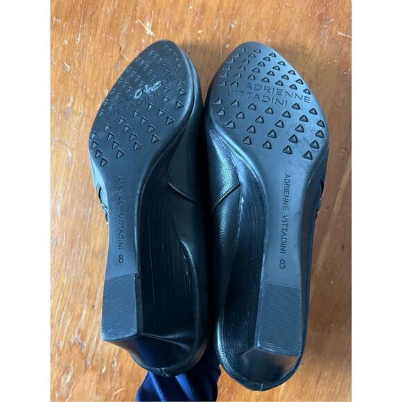 Adrienne Vittadini black wedge ankle boots 8 - Picture 4 of 4